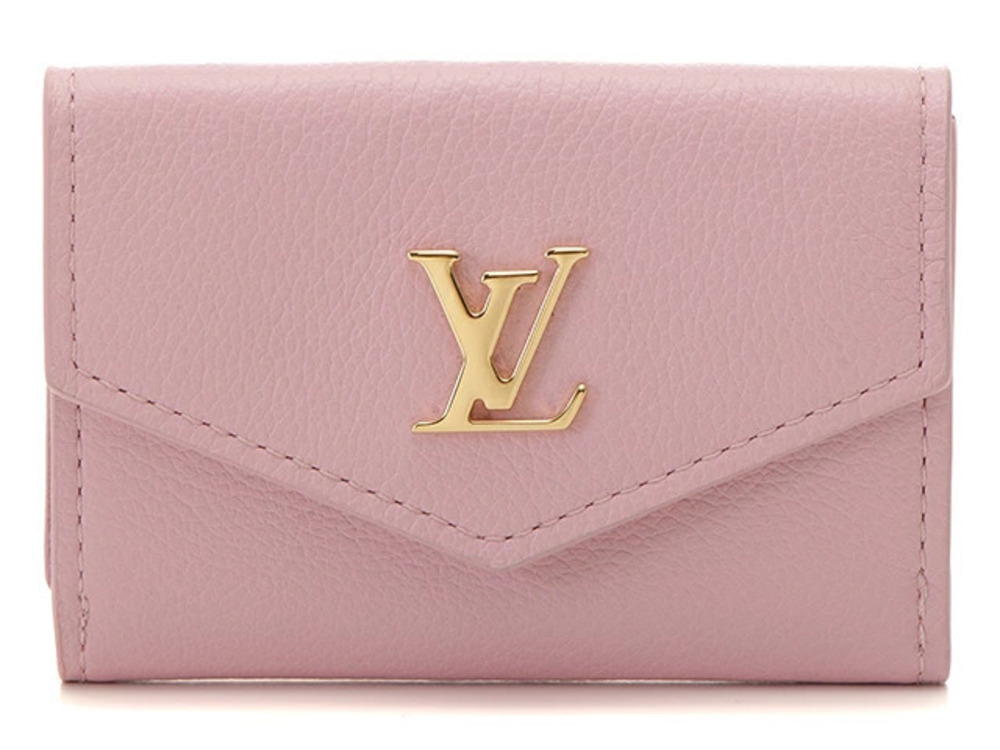 LOUIS VUITTON Portefeuille Lock Calf Leather Guimauve
